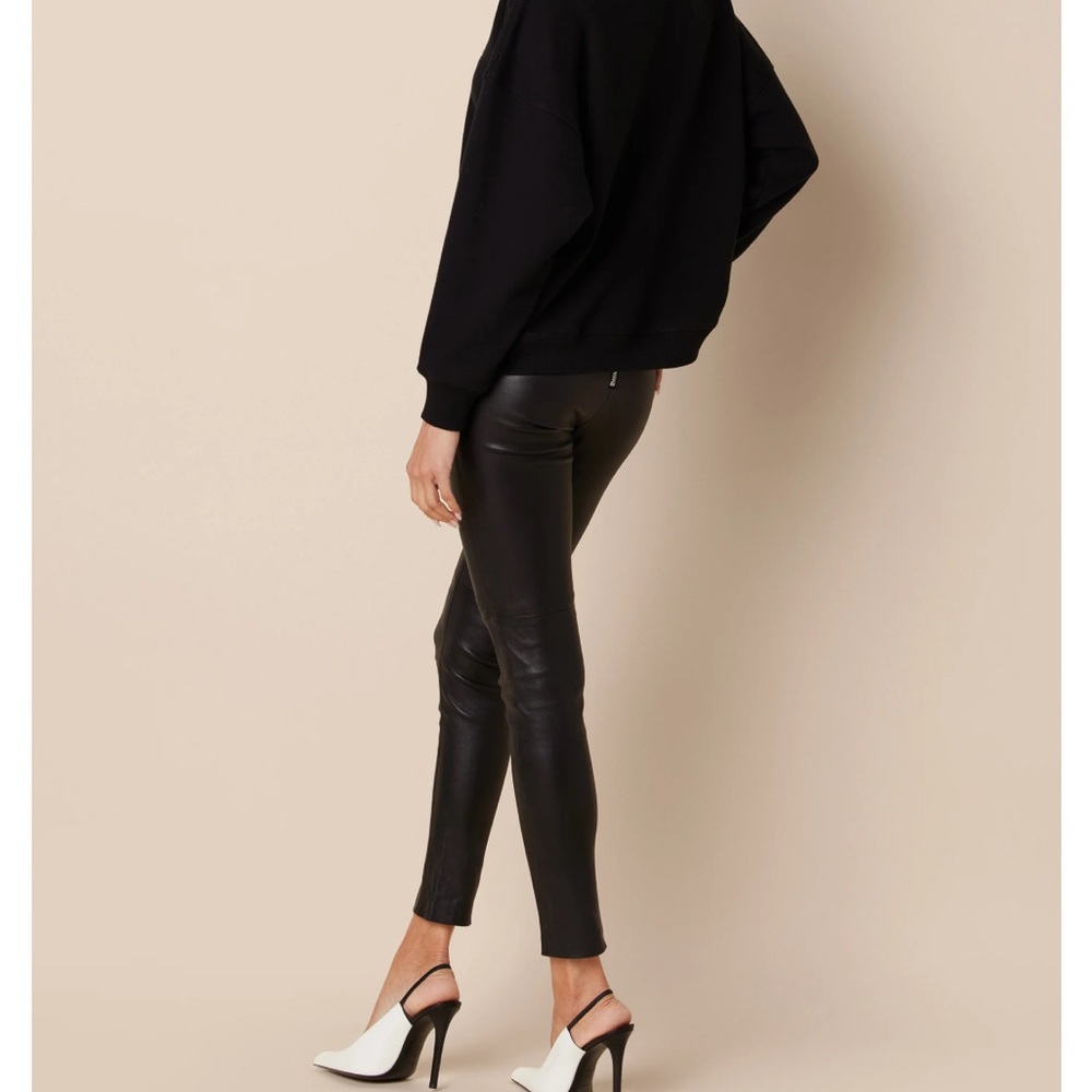 Sablyn lamb leather,  unworn high waisted leather pants